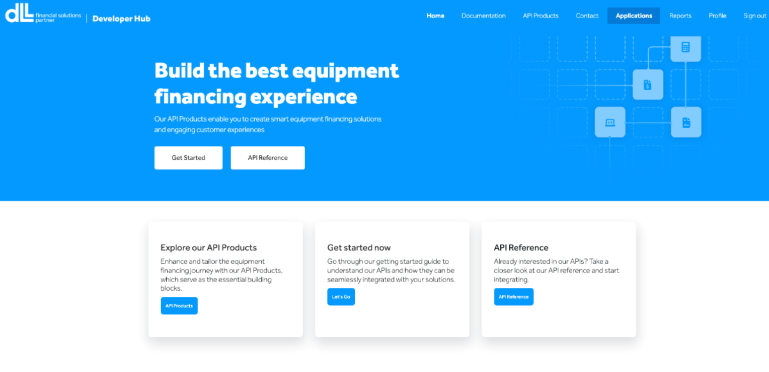 Developer Hub Home Screenshot